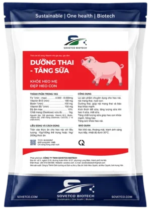 Dưỡng thai tăng sữa heo nái